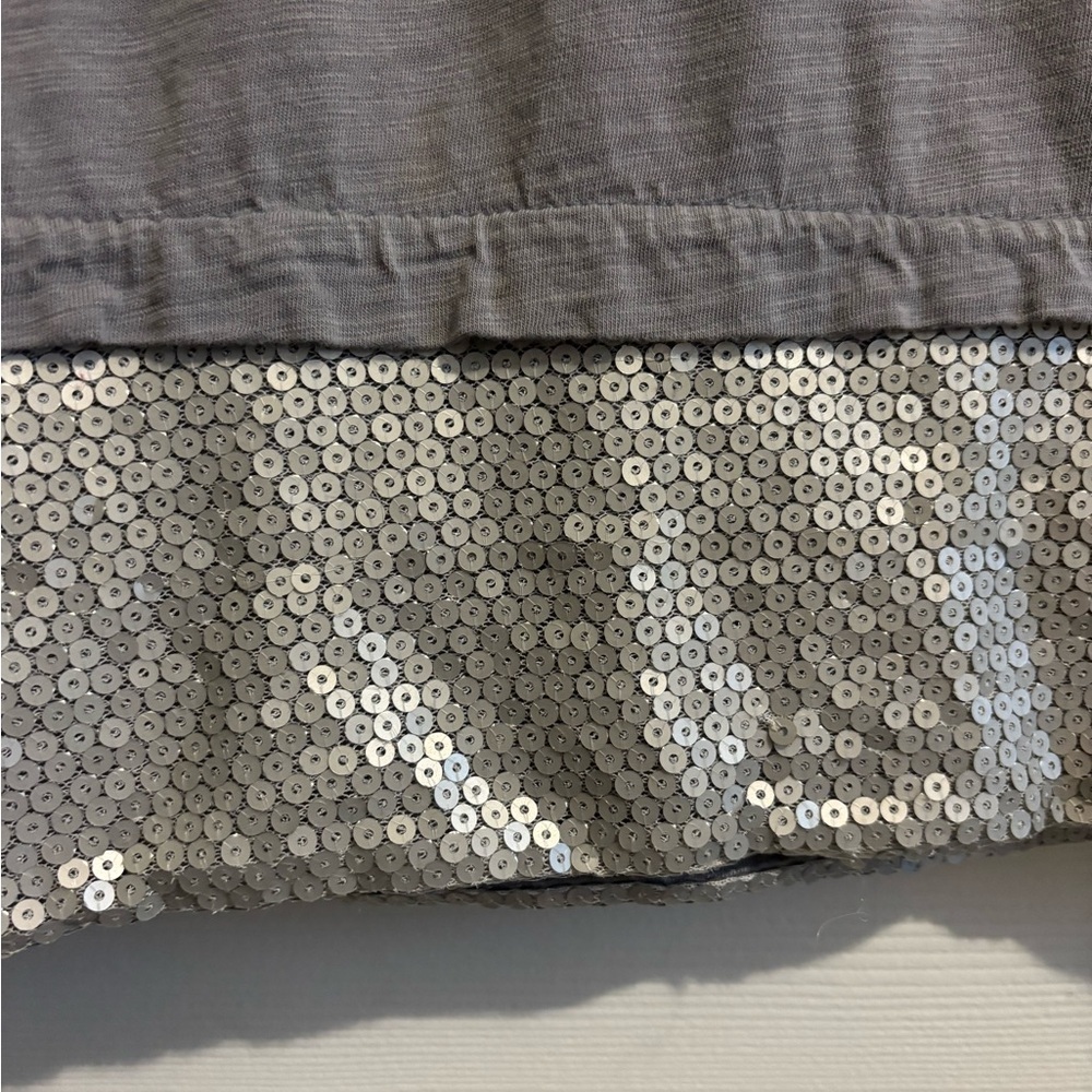 Banana Republic Gray Short Sleeve Dress with Silver sequin Trim - Picture 5 of 6